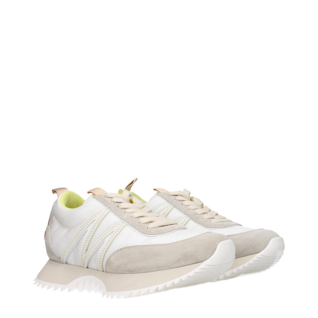 Moncler Beige Stoff-Sneaker, niedriges Oberteil