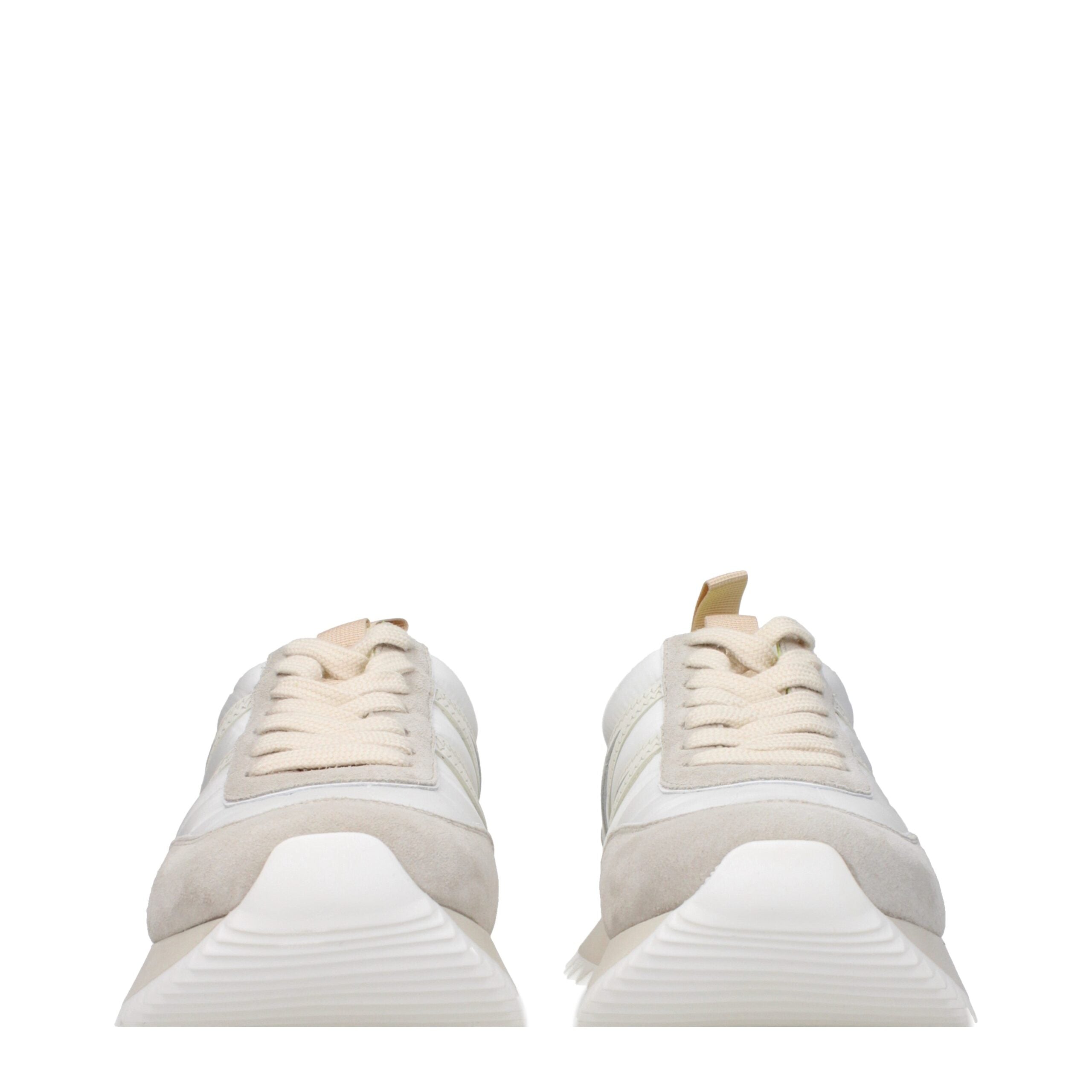 Moncler Beige Stoff-Sneaker, niedriges Oberteil