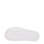 Kenzo White Cotton Slippers Sandals