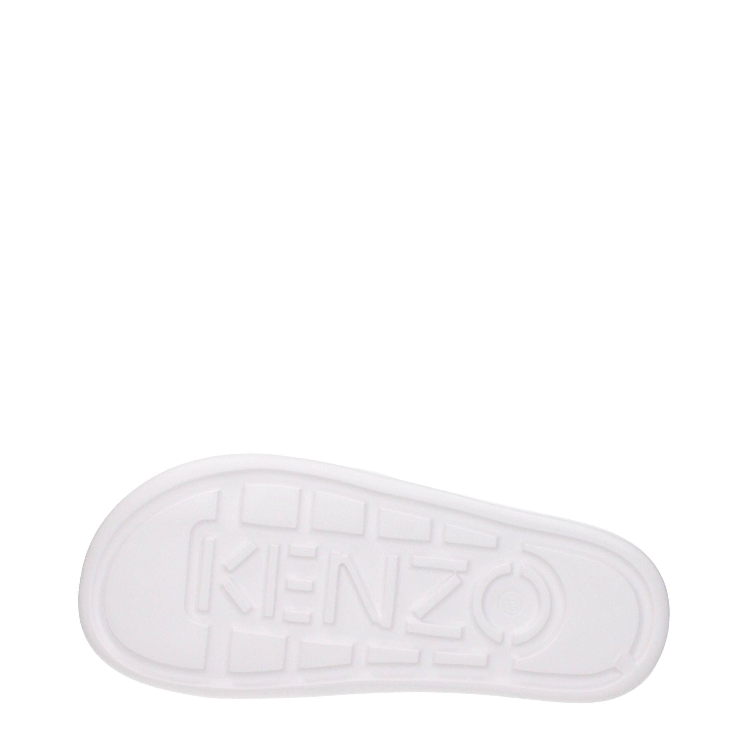 Kenzo White Cotton Slippers Sandals
