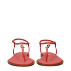 Christian Dior Pink Leather Flip-Flop Sandals