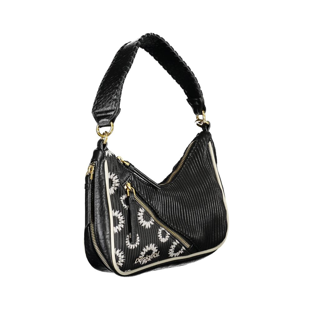 Desigual Schwarze Polyethylen-Handtasche