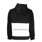 Schwarzer Calvin Klein Herrenpullover aus Polyester mit Kapuze aus Polyester