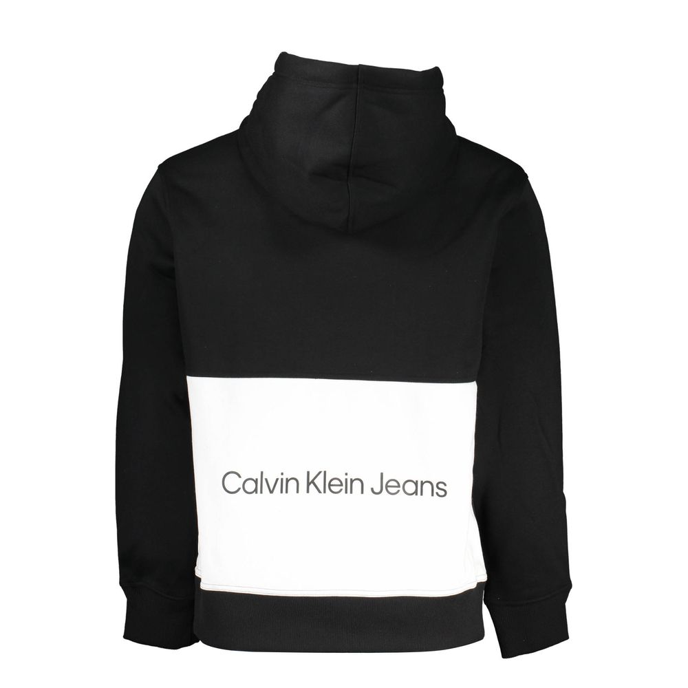 Schwarzer Calvin Klein Herrenpullover aus Polyester mit Kapuze aus Polyester