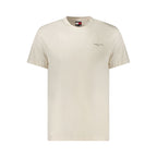 Tommy Hilfiger Beige Cotton Men T-Shirt