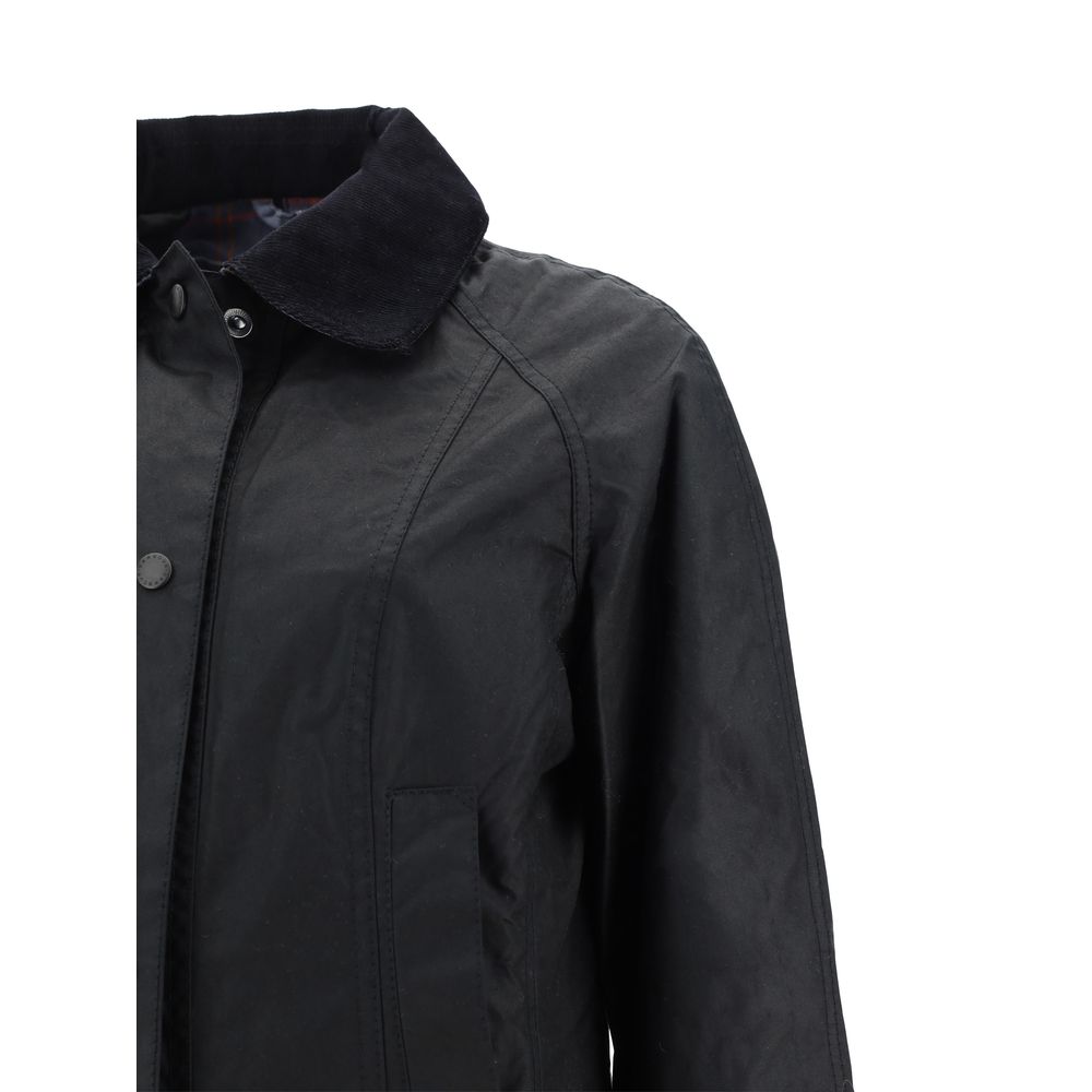 Barbour Black Cotton Coat