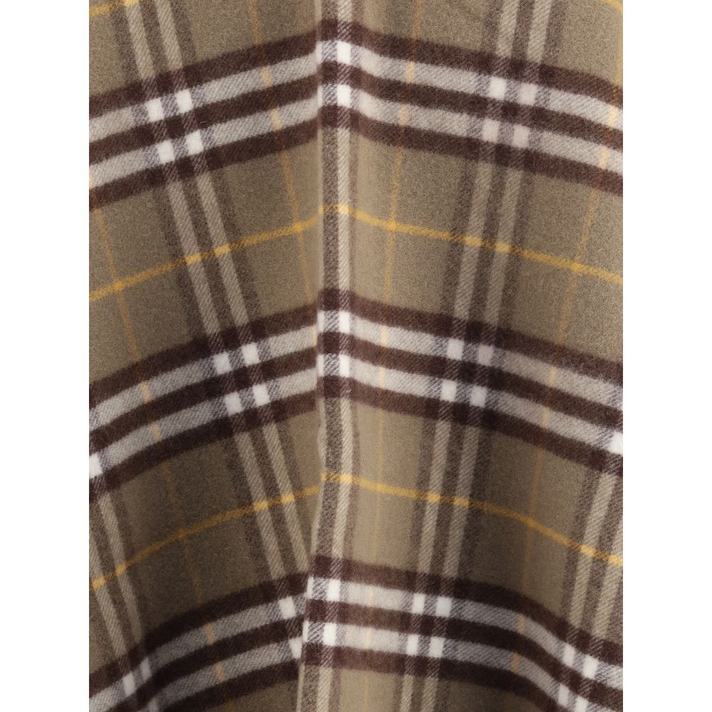 Burberry Kariertes Cape aus Wolle und Kaschmir