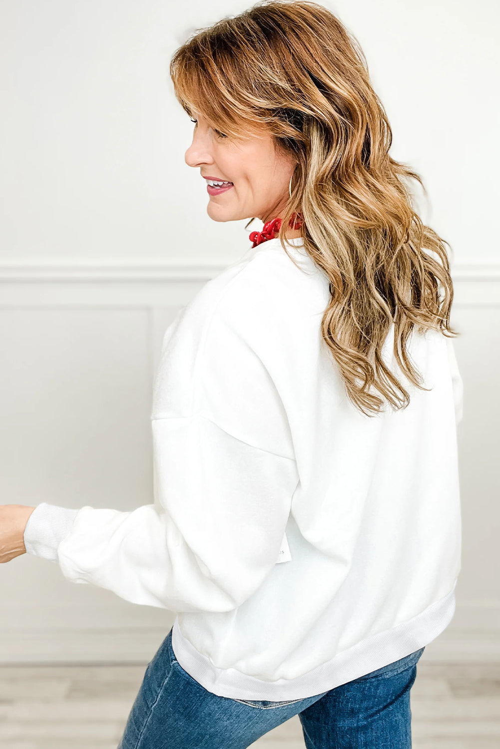 White MERRY Christmas Holiday Sweatshirt