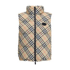 Burberry Check Weste Daunenjacke
