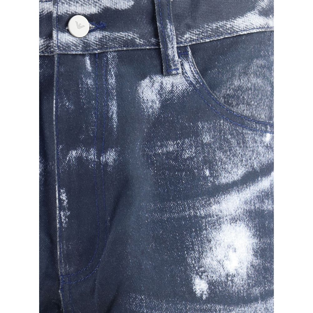 Calça de ganga estampada Emporio Armani