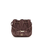 Miu Miu Bordeaux Calf Leather Bos Taurus Clutch Bag