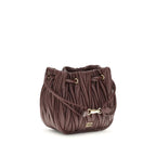 Miu Miu Bordeaux Calf Leather Bos Taurus Clutch Bag