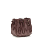 Miu Miu Bordeaux Calf Leather Bos Taurus Clutch Bag