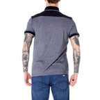 Polo Armani Exchange azul em algodão