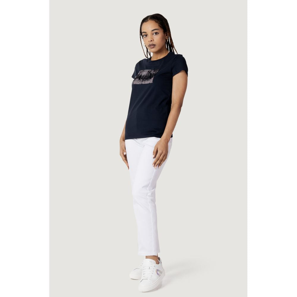 Armani Exchange blaues Baumwoll-T-Shirt