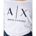 Armani Exchange Weißes Baumwoll-Langarmshirt
