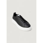 Armani Exchange Sneaker aus schwarzem Kunstleder