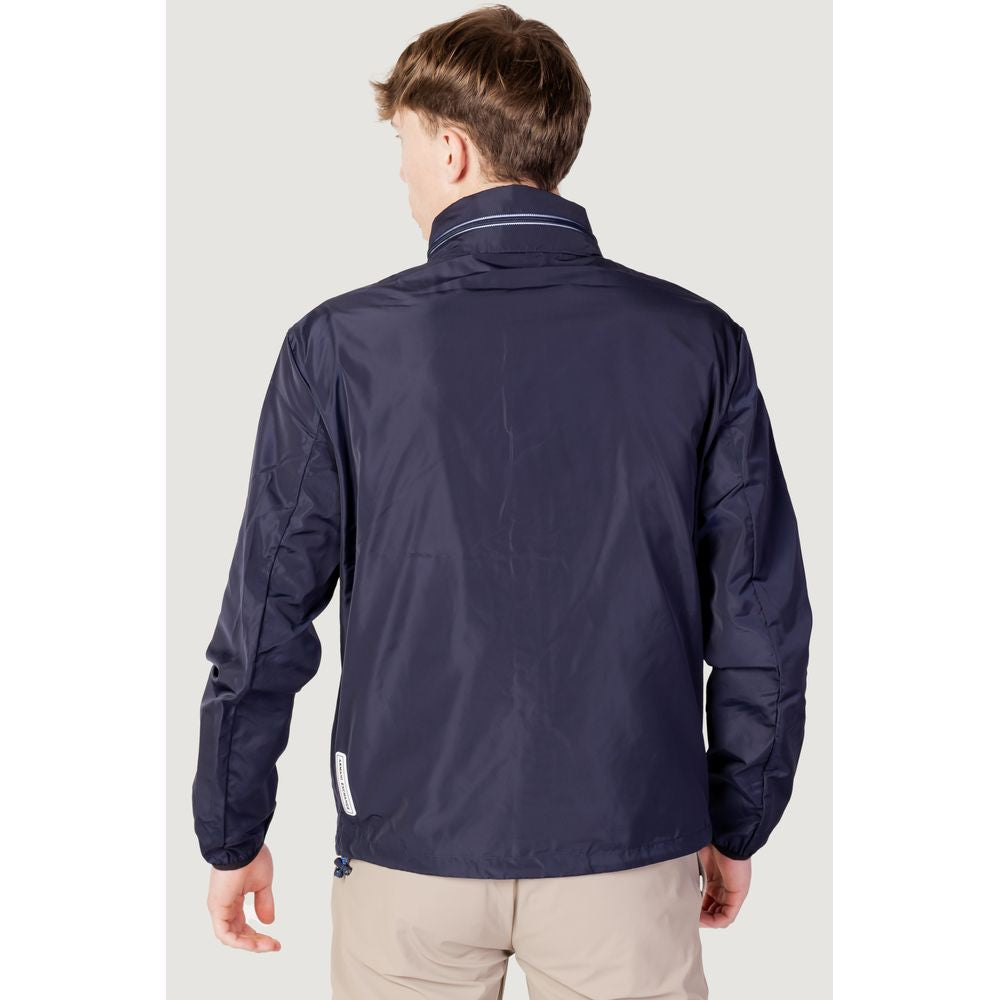 Armani Exchange Blue Polyester Jackets & Coat