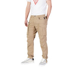 Replay Beige Cotton Relaxed Fit Jeans