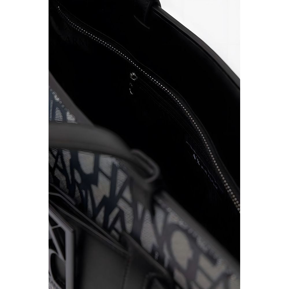 Armani Exchange Handtasche aus schwarzem Polyethylen