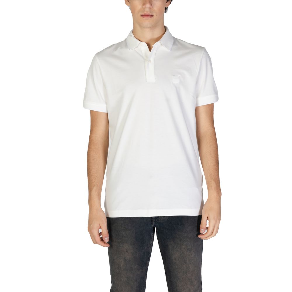 Polo Hugo Boss em algodão branco