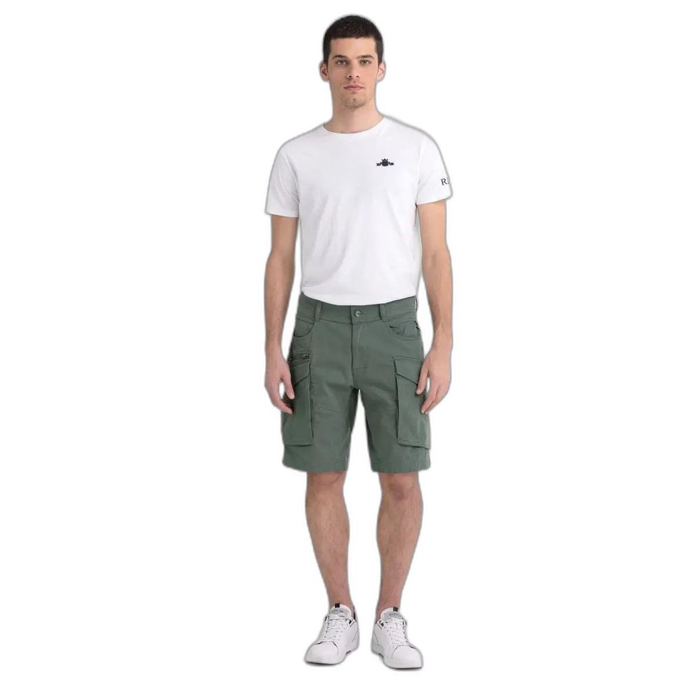 Bermudas de algodão verde Replay