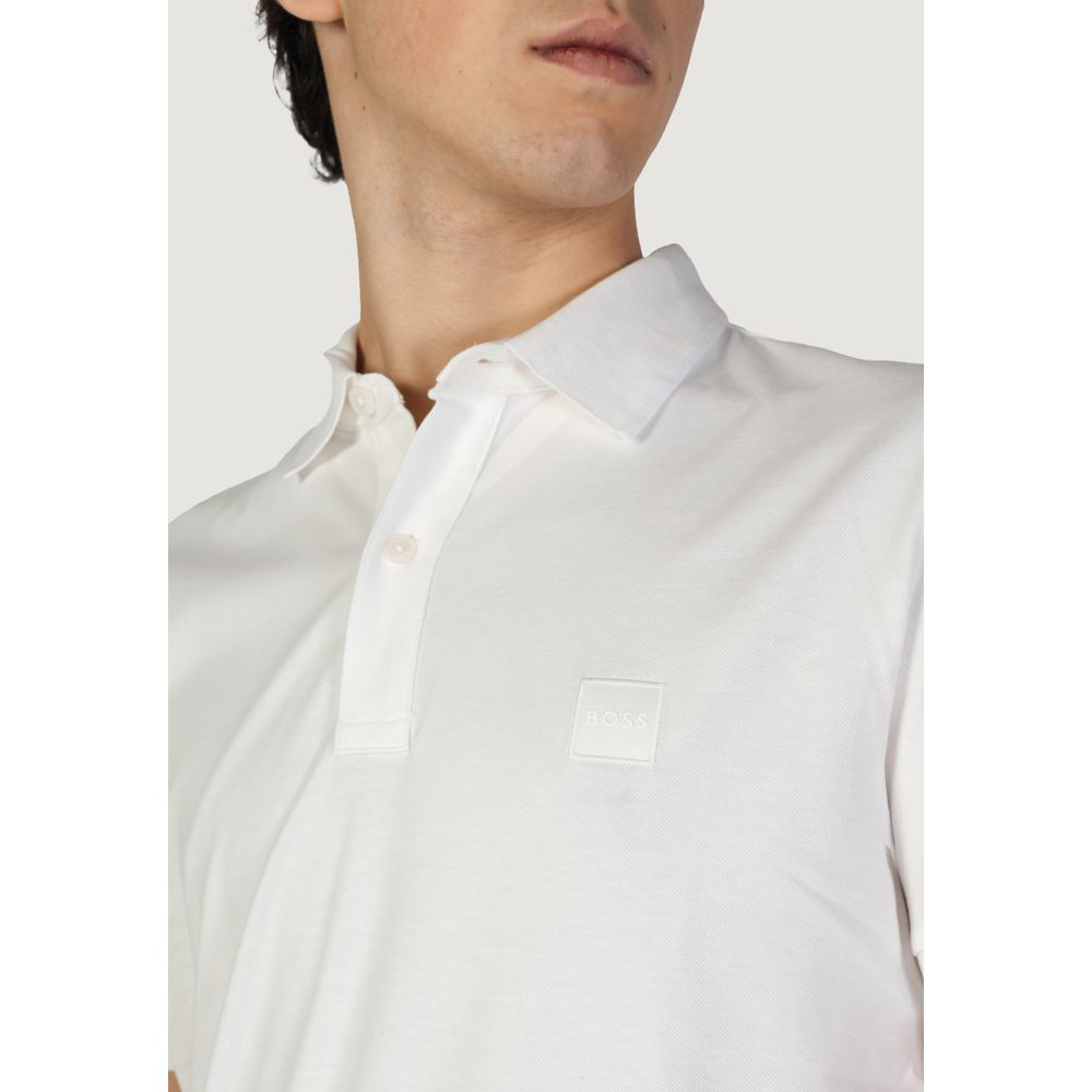Polo Hugo Boss em algodão branco
