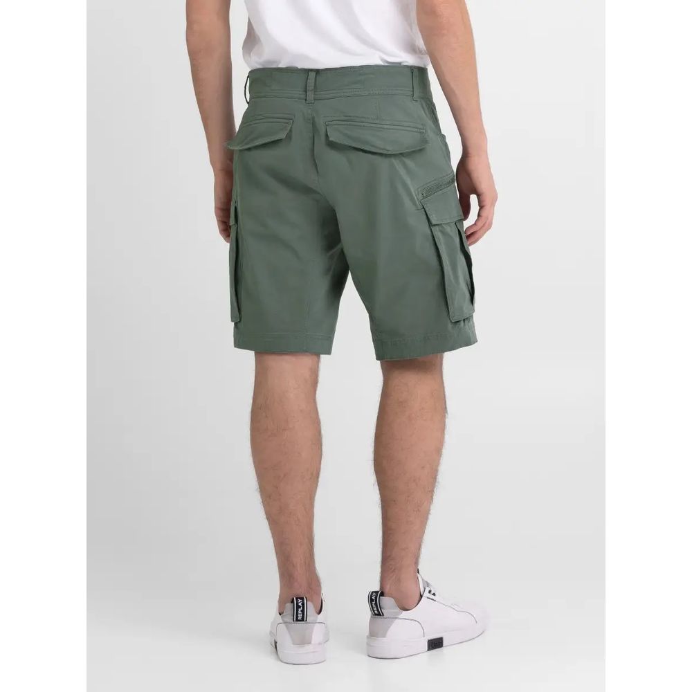 Bermudas de algodão verde Replay