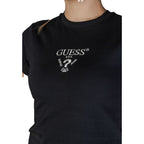 Guess Active Schwarzes Baumwoll-T-Shirt