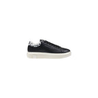 Armani Exchange Black And White Leather Sneaker
