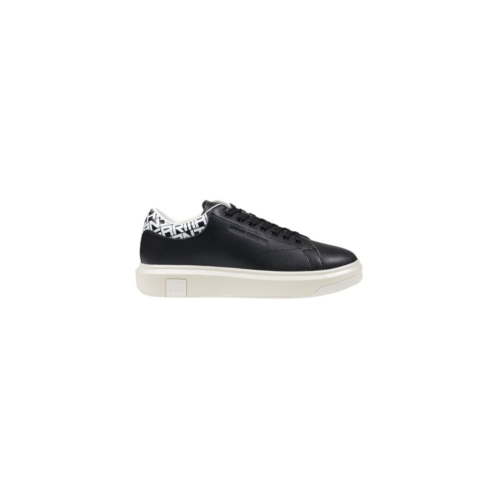 Armani Exchange Black And White Leather Sneaker
