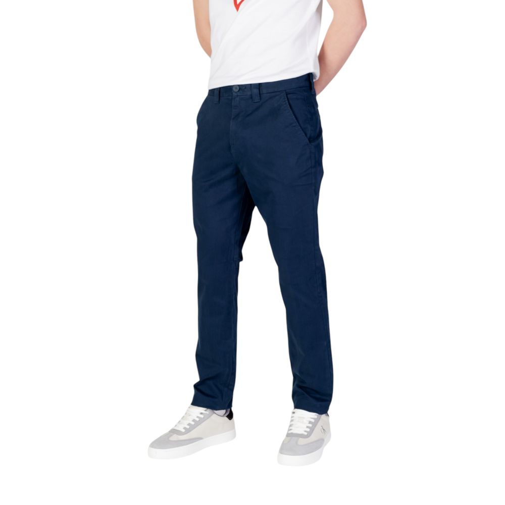 Tommy Hilfiger Jeans – Enge Baumwollhose in Blau
