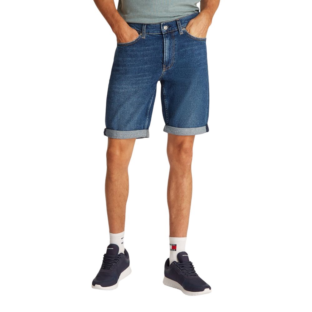 Bermudas de algodão azul da Calvin Klein Jeans