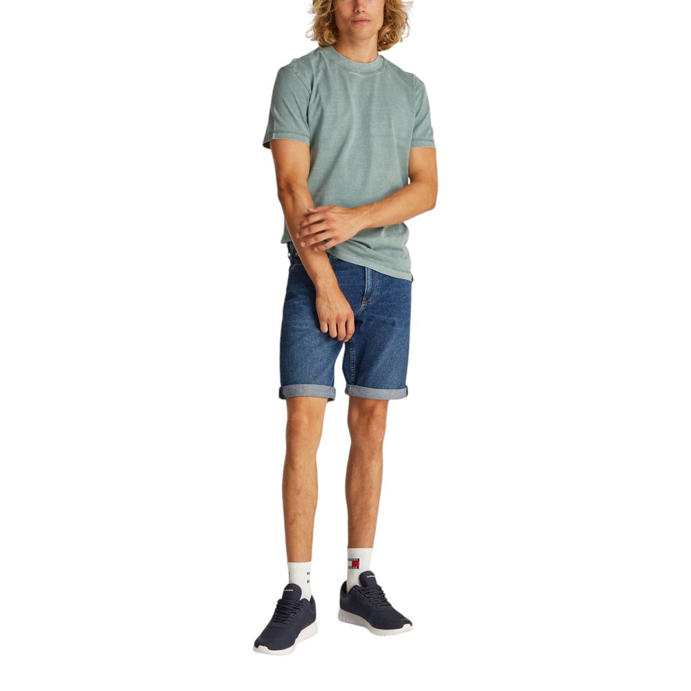 Bermudas de algodão azul da Calvin Klein Jeans