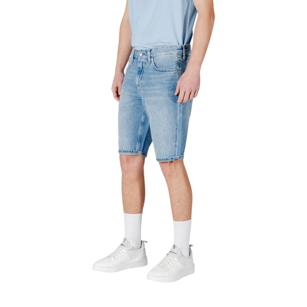 Calvin Klein Jeans Blue Cotton Bermuda