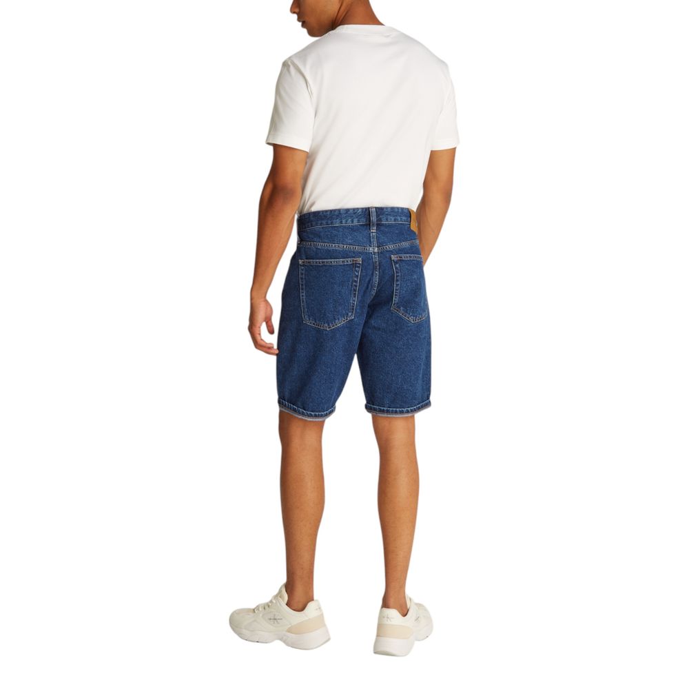 Bermudas de algodão azul da Calvin Klein Jeans