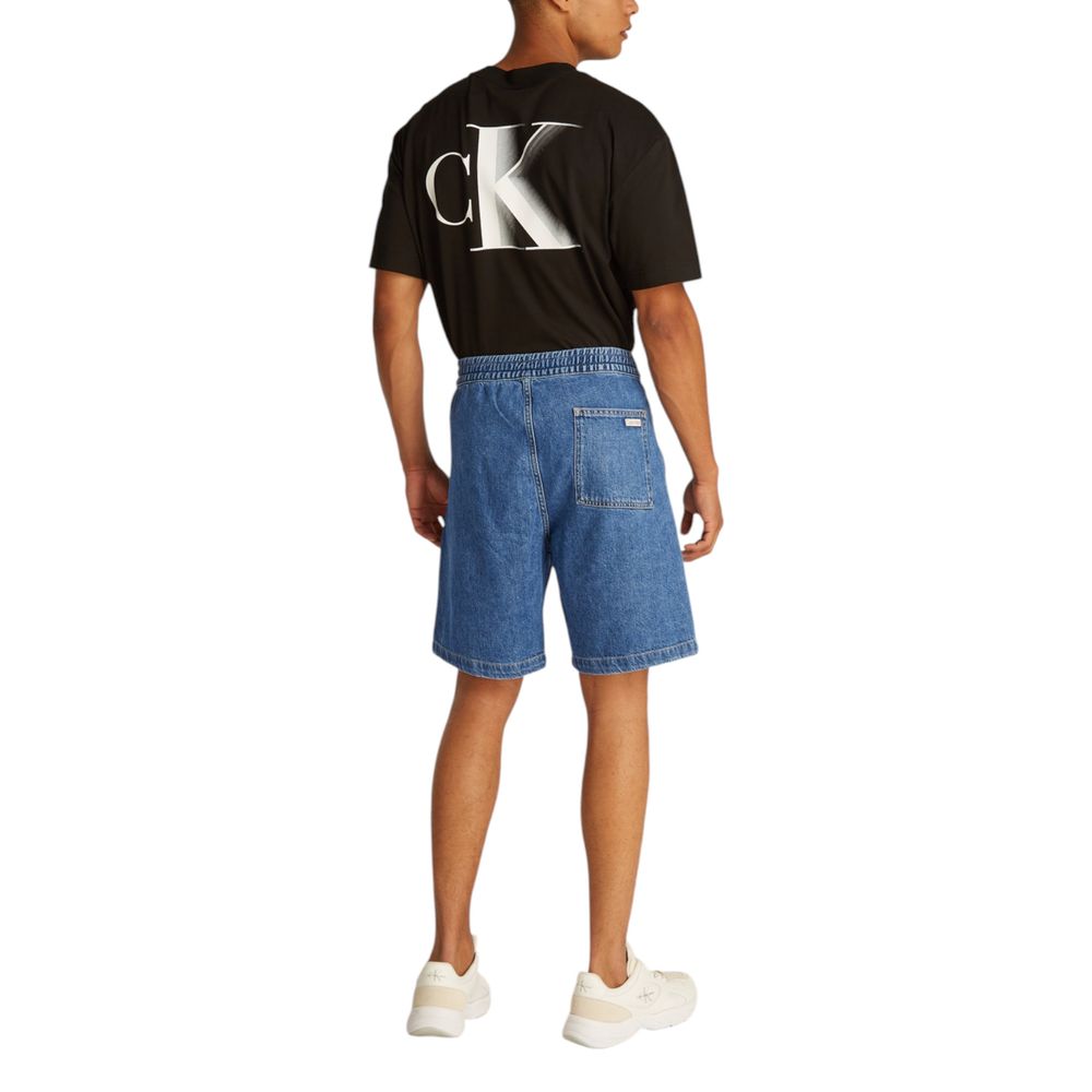 Bermudas de algodão azul da Calvin Klein Jeans