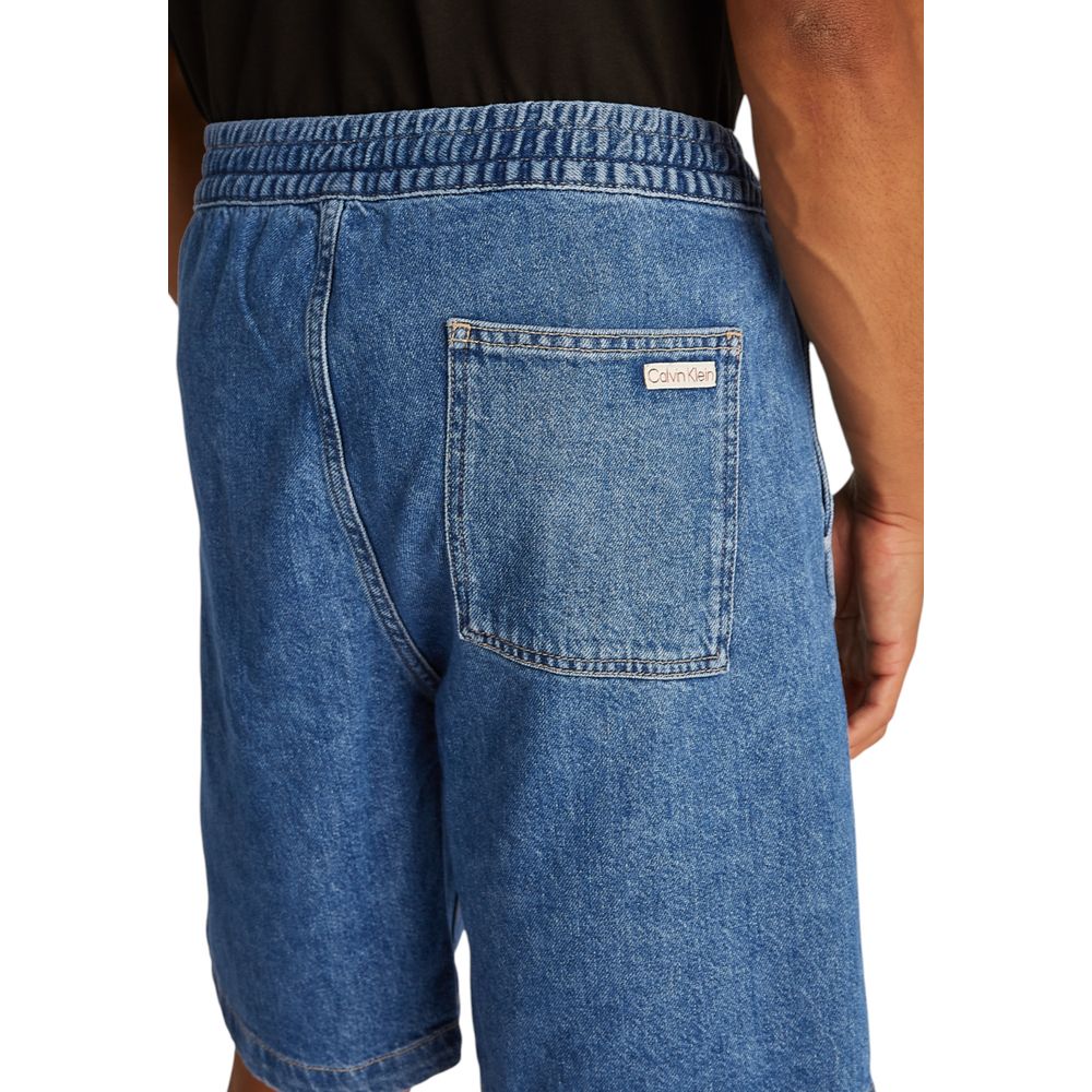 Bermudas de algodão azul da Calvin Klein Jeans