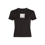 Schwarzes T-Shirt aus recycelter Baumwolle von Calvin Klein Jeans