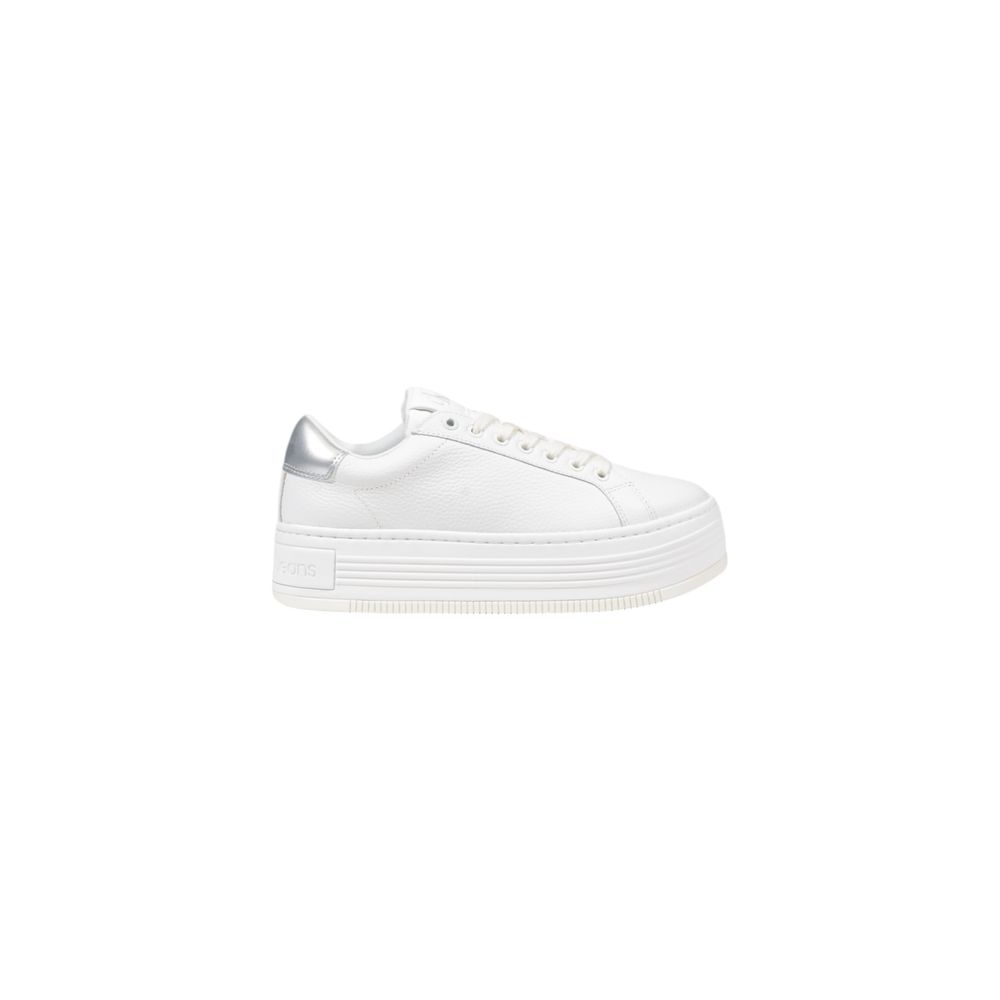 Calvin Klein Jeans Silberne Leder-Sneaker