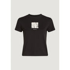 Schwarzes T-Shirt aus recycelter Baumwolle von Calvin Klein Jeans