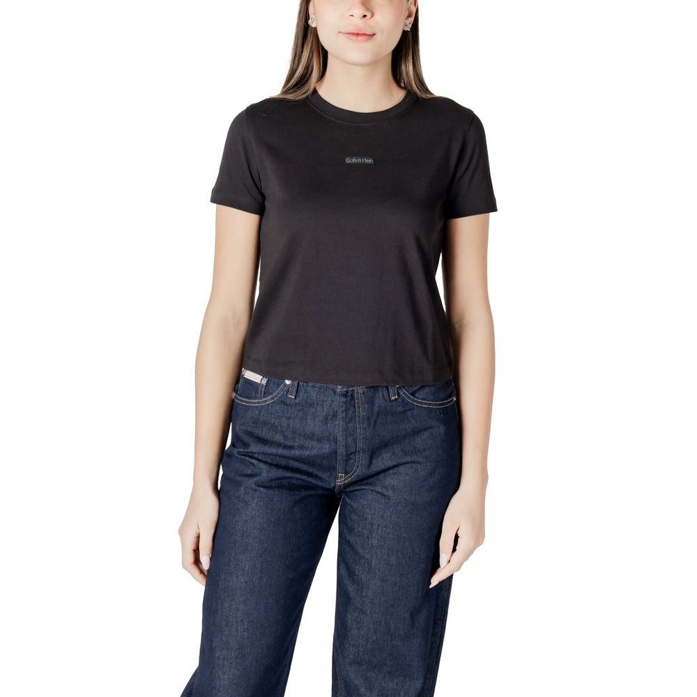 Schwarzes T-Shirt aus recycelter Baumwolle von Calvin Klein Jeans