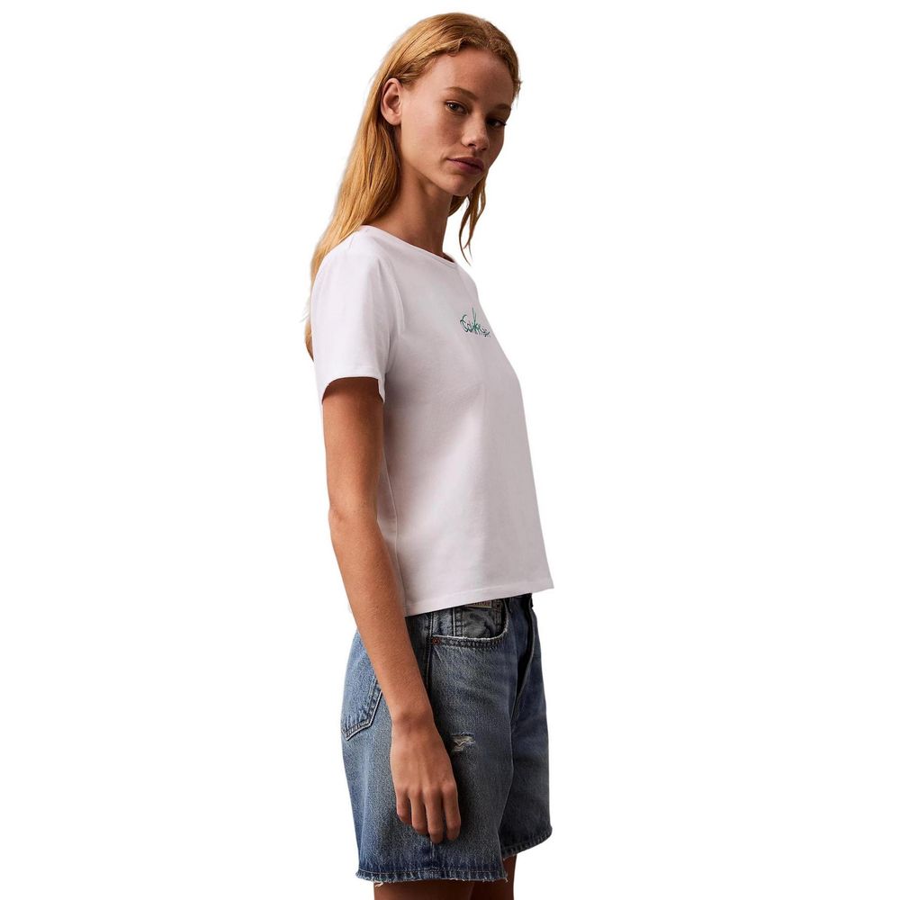 Weißes T-Shirt aus recycelter Baumwolle von Calvin Klein Jeans
