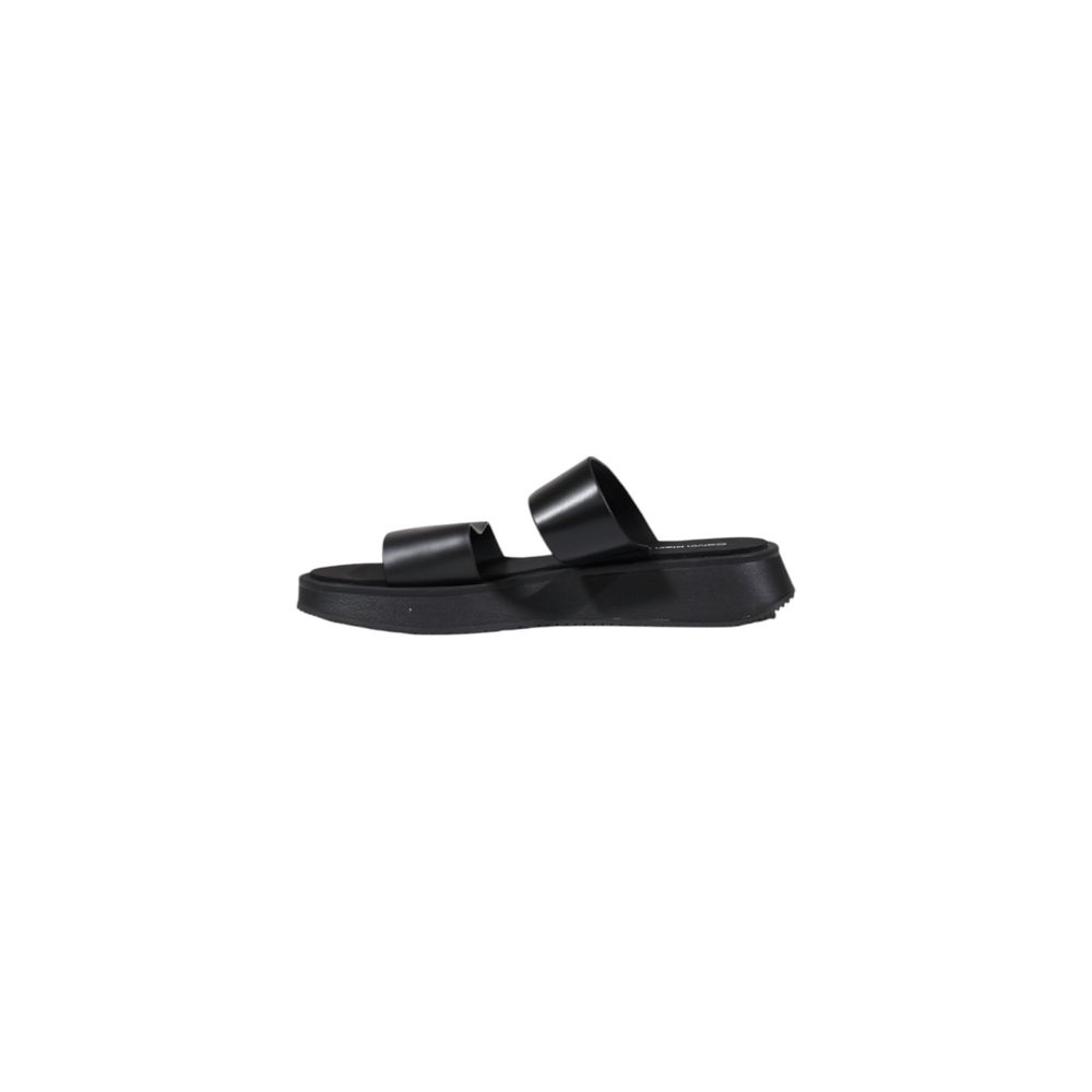 Calvin Klein Jeans Schwarze Ledersandalen