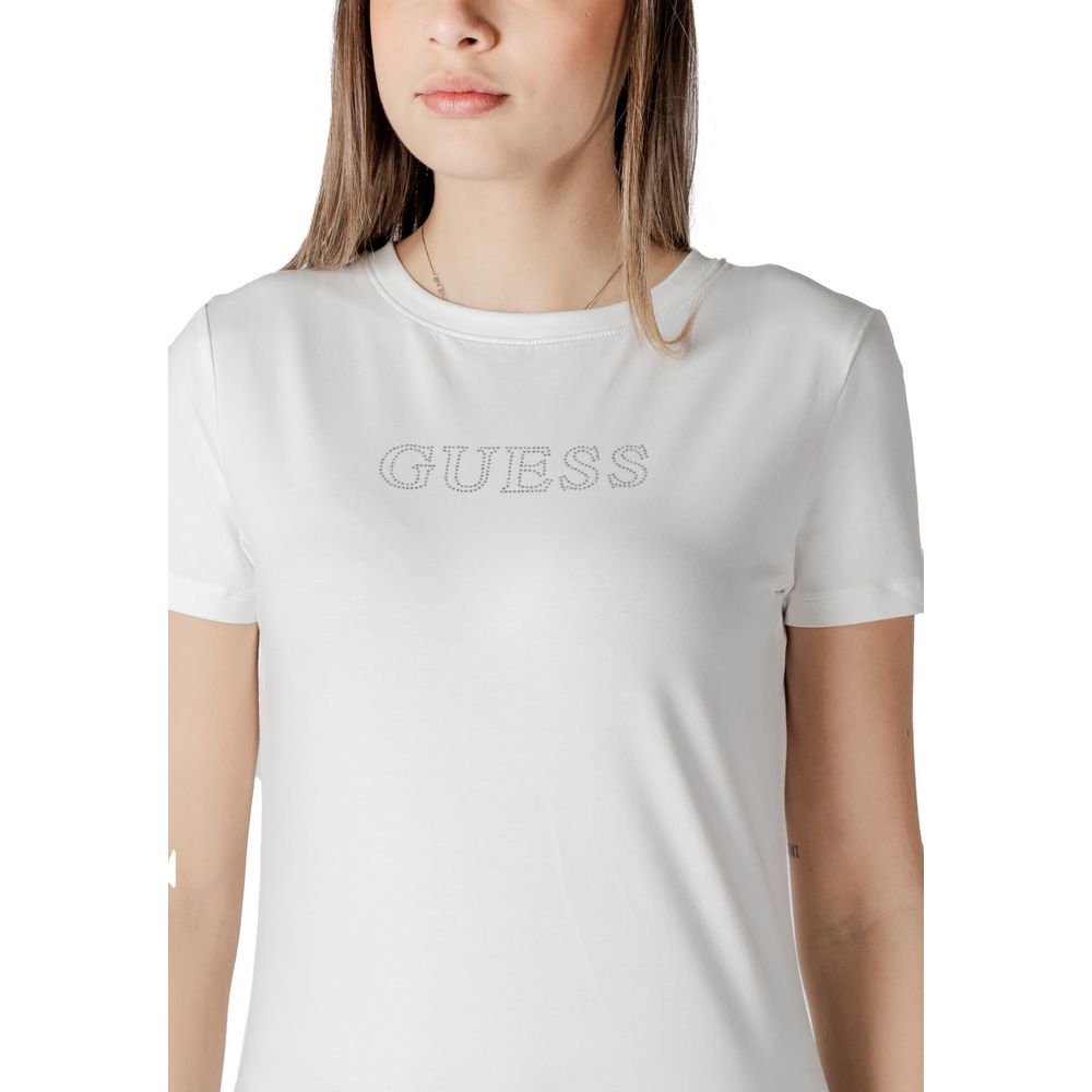 Guess Active Weißes Baumwoll-T-Shirt