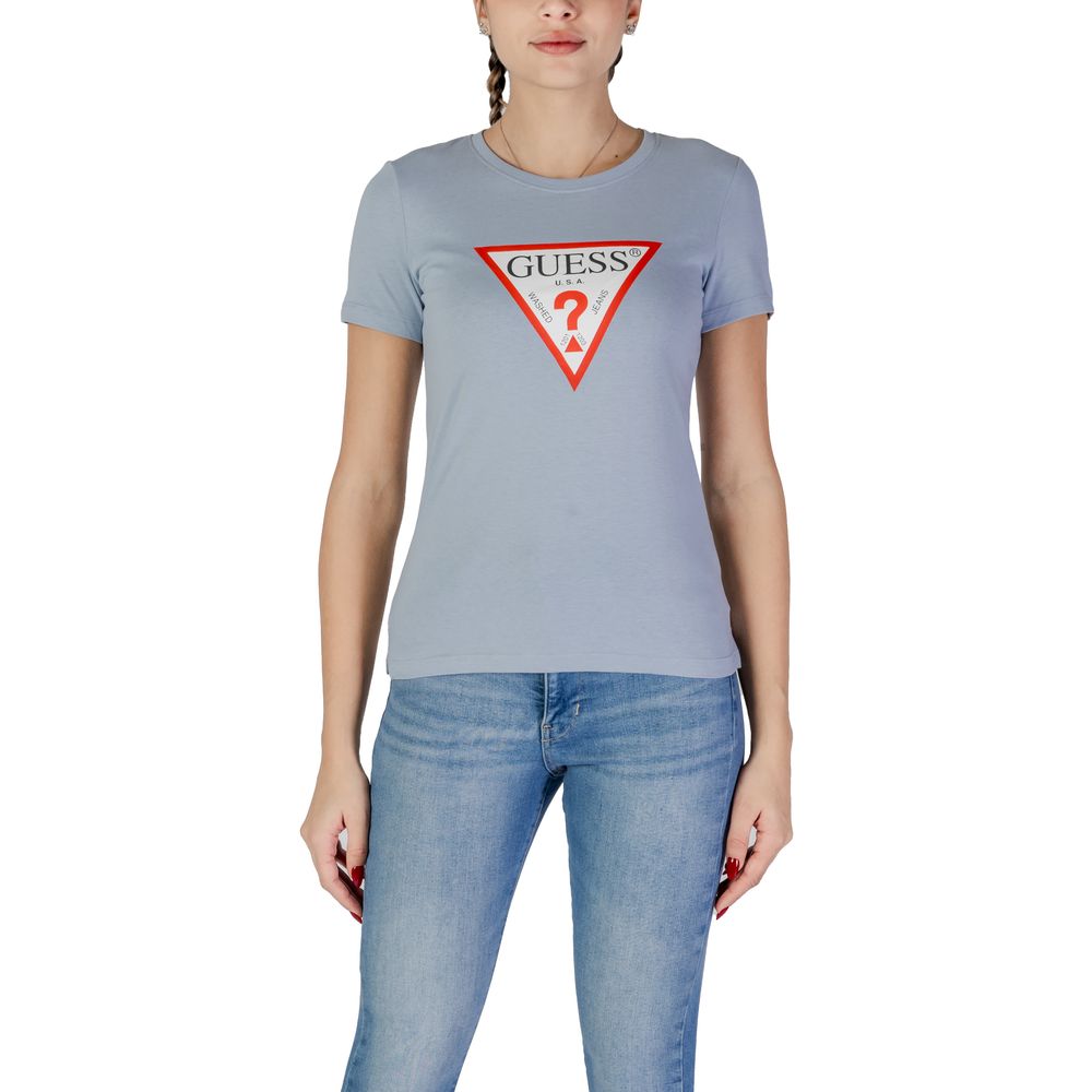 Guess blaues Baumwoll-T-Shirt