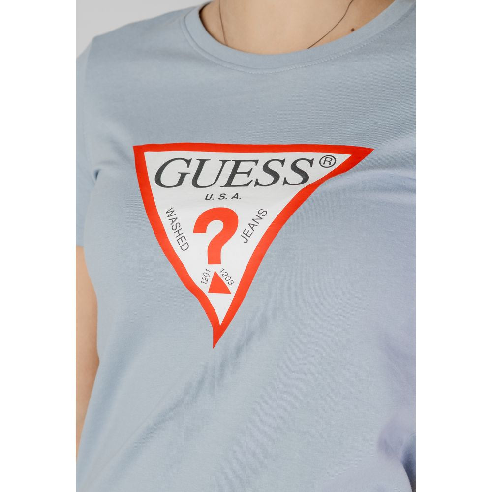 Guess blaues Baumwoll-T-Shirt