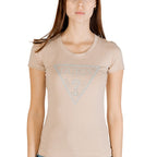 Guess beigefarbenes Baumwoll-T-Shirt