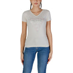Guess cremefarbenes Baumwoll-T-Shirt