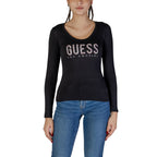 Guess Langarmshirt aus schwarzer Baumwolle